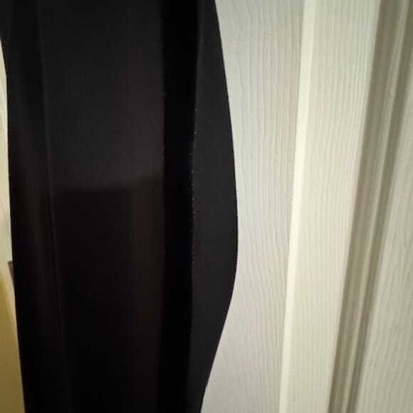 NWT LOFT Petite S Black Velvet Side Stripe Leggings Pants Tuxedo Retail $59.50 - Picture 3 of 5